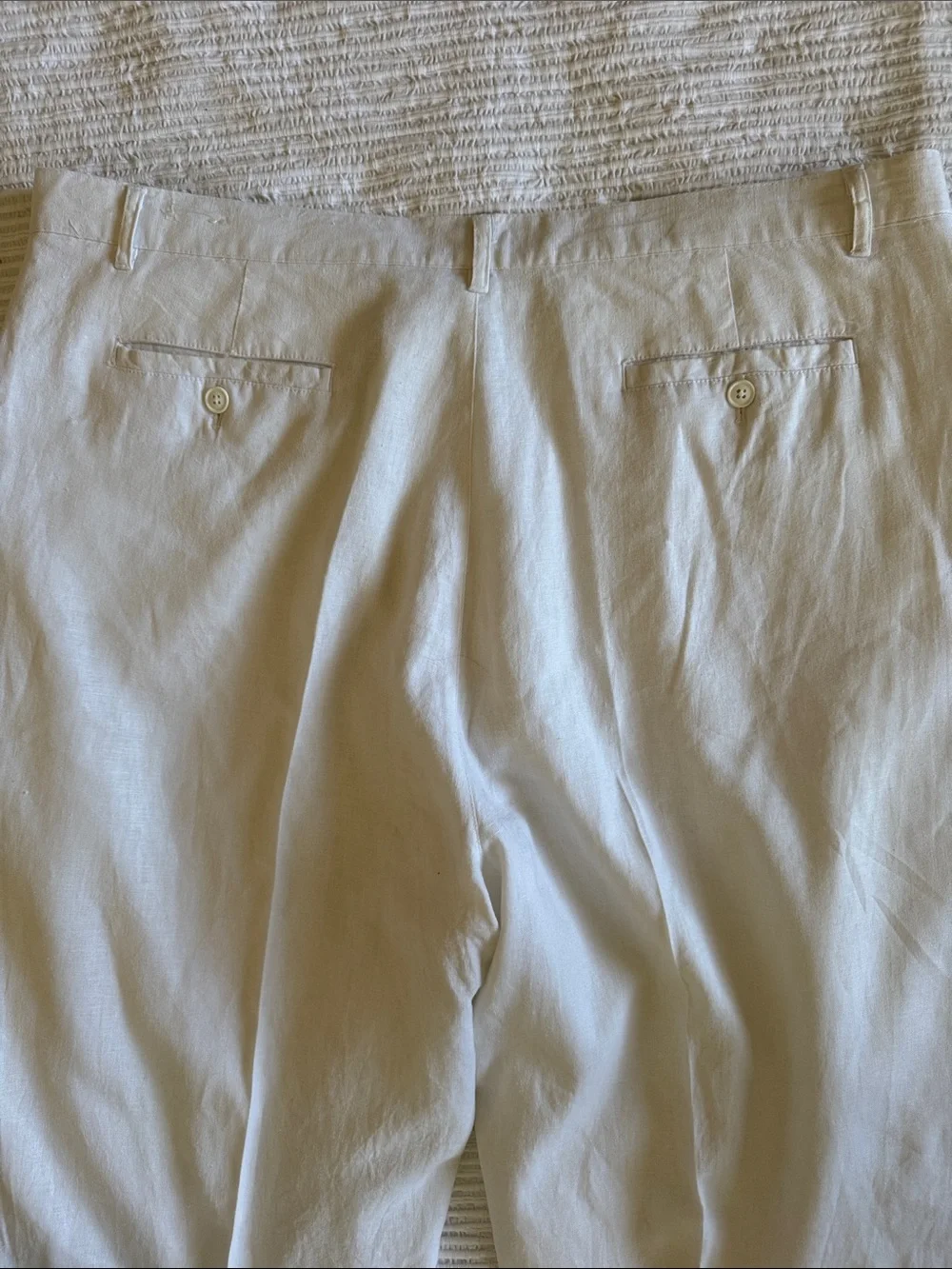 MENS White Linen Summer Pants sz 42